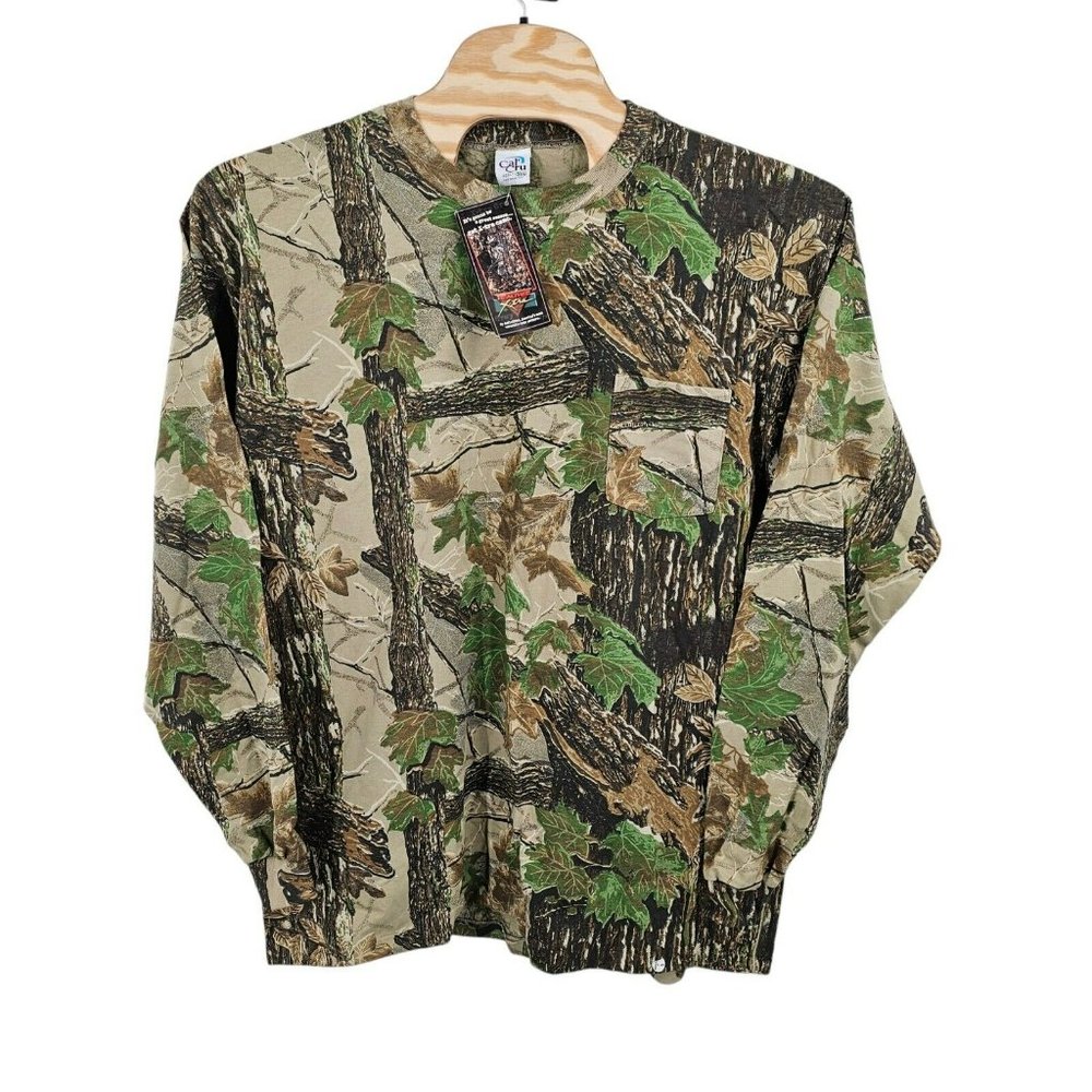 NWT Cal Cru VTG Camouflage Long Sleeve Shirt Realtree Hunt Outdoors Men's‎ 3XL